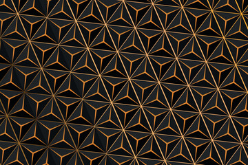 Geometric seamless pattern with gold and colorful elements. Luxury background. Ornamental wallpaper detail of mosaic. Art Deco invitation greeting Design. Vector illustration. © Alla