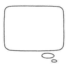 手描き風の長方形の吹き出し（内側が白背景）