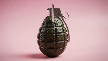 Green grenade with transparent background