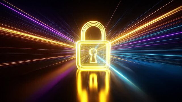 Bright locks and vibrant lights bring a captivating exploration of security and creativity in digital realms