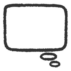 手描き風の長方形の吹き出し（内側が白背景）