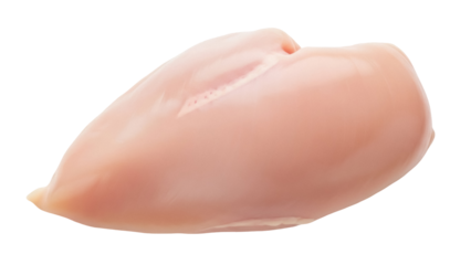 Raw chicken breast fillet isolated PNG, fresh poultry meat cut for healthy cooking and protein diet on transparent background