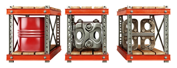 Industrial Structural Design Concepts with Unique Storage Solutions in Illustration