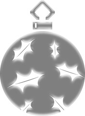 Fototapeta premium silver christmas ball
