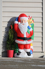 Vintage Santa Figure Outdoors