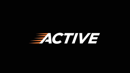 Fototapeta premium Dynamic Bold Typography Logo Expressing Speed and Movement