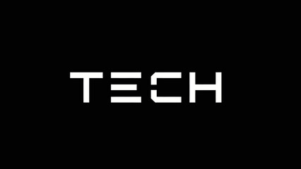 Minimalist Digital Tech Wordmark on Black Background Modern Typography