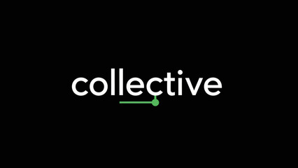 Obraz premium Minimalist Typography Logo Design Featuring the Word Collective with a Subtle Graphic Accent