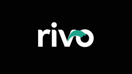 Minimalist modern logo design with aqua splash effect on black background