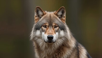 Fototapeta premium Golden Gaze. Portrait of a Wild Creature with Intricate Fur Details and Soft Lighting.