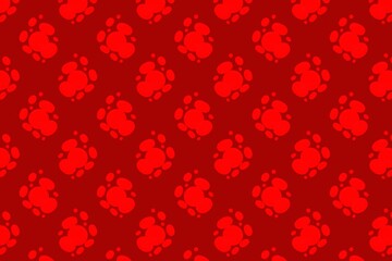 Red blood cells pattern on crimson background, repeating erythrocyte design for medical and healthcare illustration graphics