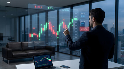 Professional Financial Analyst Monitoring Stocks