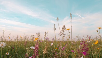 Whispers of the Wild. A Tapestry of Green, Gold, and Pastel Hues at Dusk.