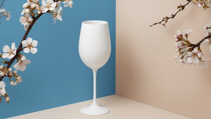 White Form, Floral Accent A Study in Contrast and Still Life Composition.