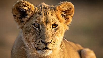 Obraz premium Lion Cub Portrait