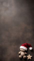 Minimal Christmas Star and Santa Hat Concept