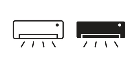 Fototapeta premium Air conditioner icons sign vectors. suitable for web, app, infographic, etc