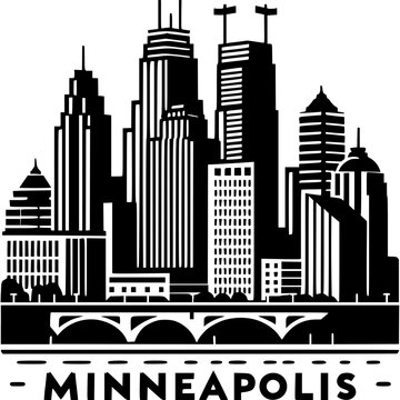 Minneapolis Skyline Icon Vector