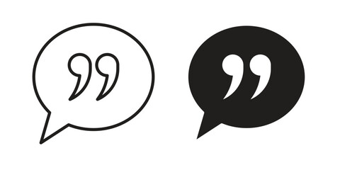 Obraz premium Comment quote icons sign vectors. suitable for web, app, infographic, etc