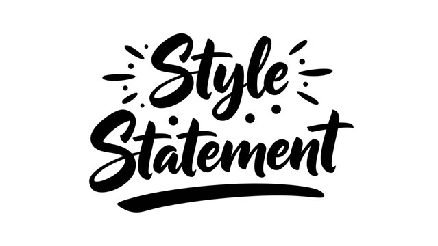 Dynamic black and white brush lettering artwork conveying a powerful personal statement of fashion