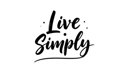 Elegant brush script typography conveying a clear message of minimalist living and personal