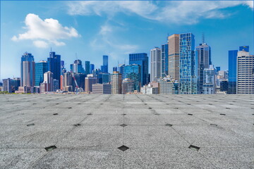 outdoor road skyline city landscape blue sky cityscape street travel