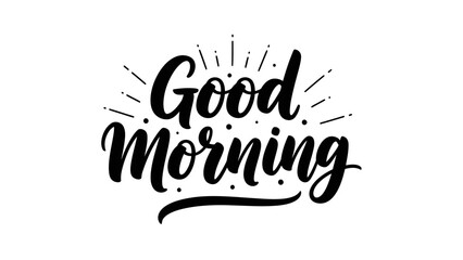 Elegant script calligraphy greeting for a beautiful new day