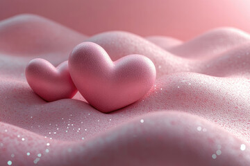 Fototapeta premium Stunning Love-Themed 3D Background With Gradient Lighting