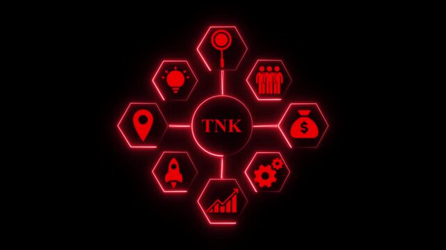 business tnk concept animation on abstract technology background representing digital documents and online workflow