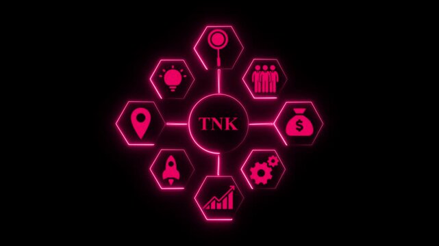 business tnk concept animation on abstract technology background representing digital documents and online workflow