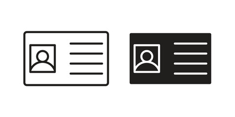 Obraz premium ID badge icons sign vectors. suitable for web, app, infographic, etc