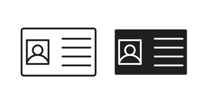 ID badge icons sign vectors. suitable for web, app, infographic, etc