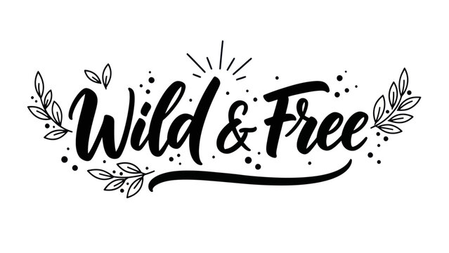 Elevating your free spirit with beautiful hand-lettered typography and organic botanical accents