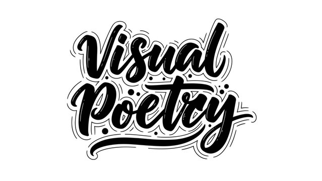 Expressive calligraphic artwork blending visual aesthetics with lyrical message in bold script