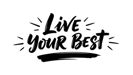 Inspirational hand-drawn lettering promoting a positive mindset and personal growth journey