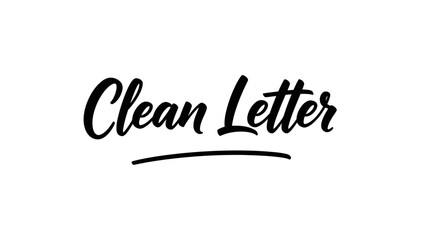 Stylish Script Text 'Clean Letter' Promotes Simplicity and Elegance in Design