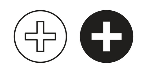 Obraz premium Plus icons sign vectors. suitable for web, app, infographic, etc