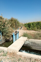 Irrigation facilities in the upland field in Iran 