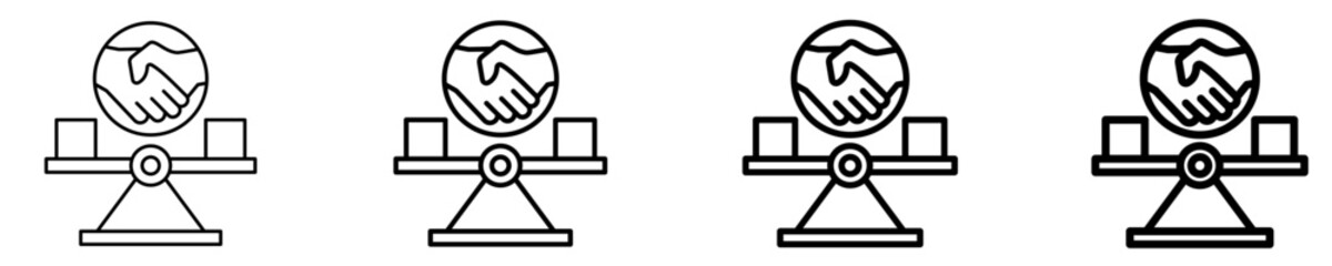 Partnership Balance  Icon Set Different Style Collection
