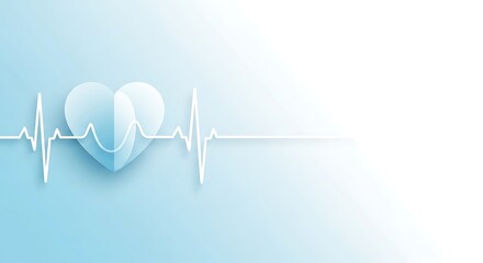 A clean and modern World Health Day banner featuring flat and semi-3D medical icons such as a heart with heartbeat line, medical cross, stethoscope icon, pill capsule, and shield symbol