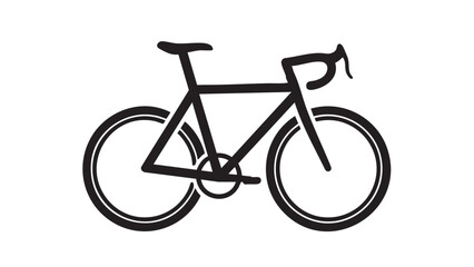 Fototapeta premium A sleek bicycle illustration on a white background viewed from the side