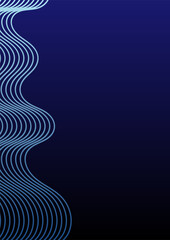 abstract blue wave background with empty space