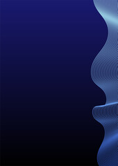 abstract blue background with a flow of lines and empty space