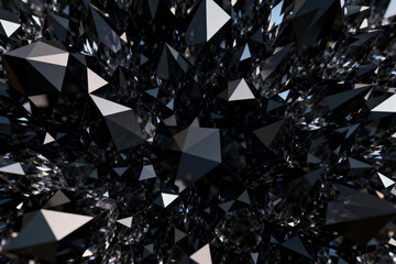 Black Crystal Geometric Prisms Abstract Background