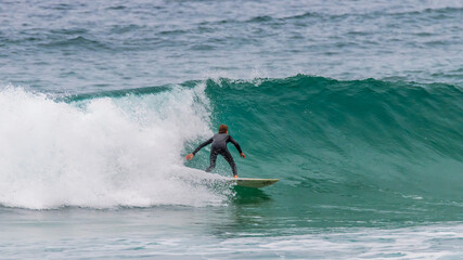 Twilight Surfing at the Seaside