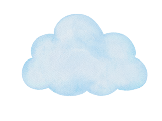 watercolor illustration of cloud