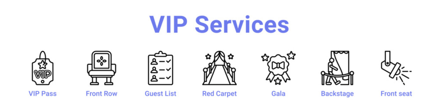 -Vip Services Icon Banner and Collection