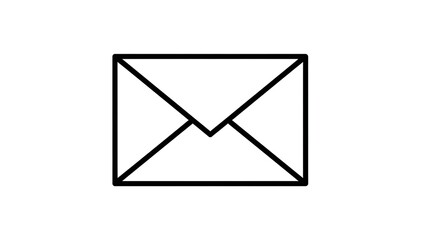 Simple Outline Minimalist Envelope Message Communication Icon Design Element