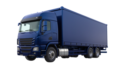 Sleek modern blue semi truck ready for long haul logistics and commercial freight delivery