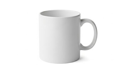 Simple white mug with a classic design.